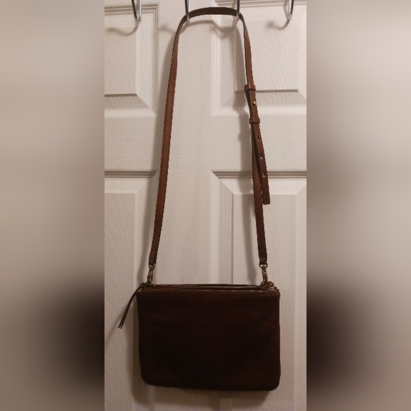 Fossil Dark Brown Leather Crossbody Bag - Picture 6 of 6